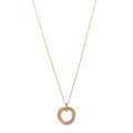 18K Pink Gold Pink Sapphire Trinity Pendant Necklace