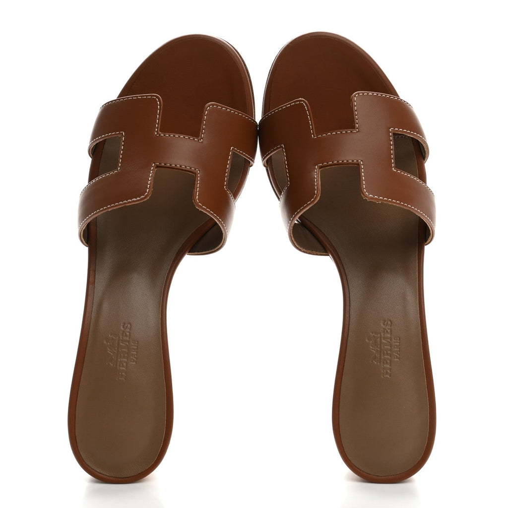 Calfskin Oasis Sandals 37 Gold
