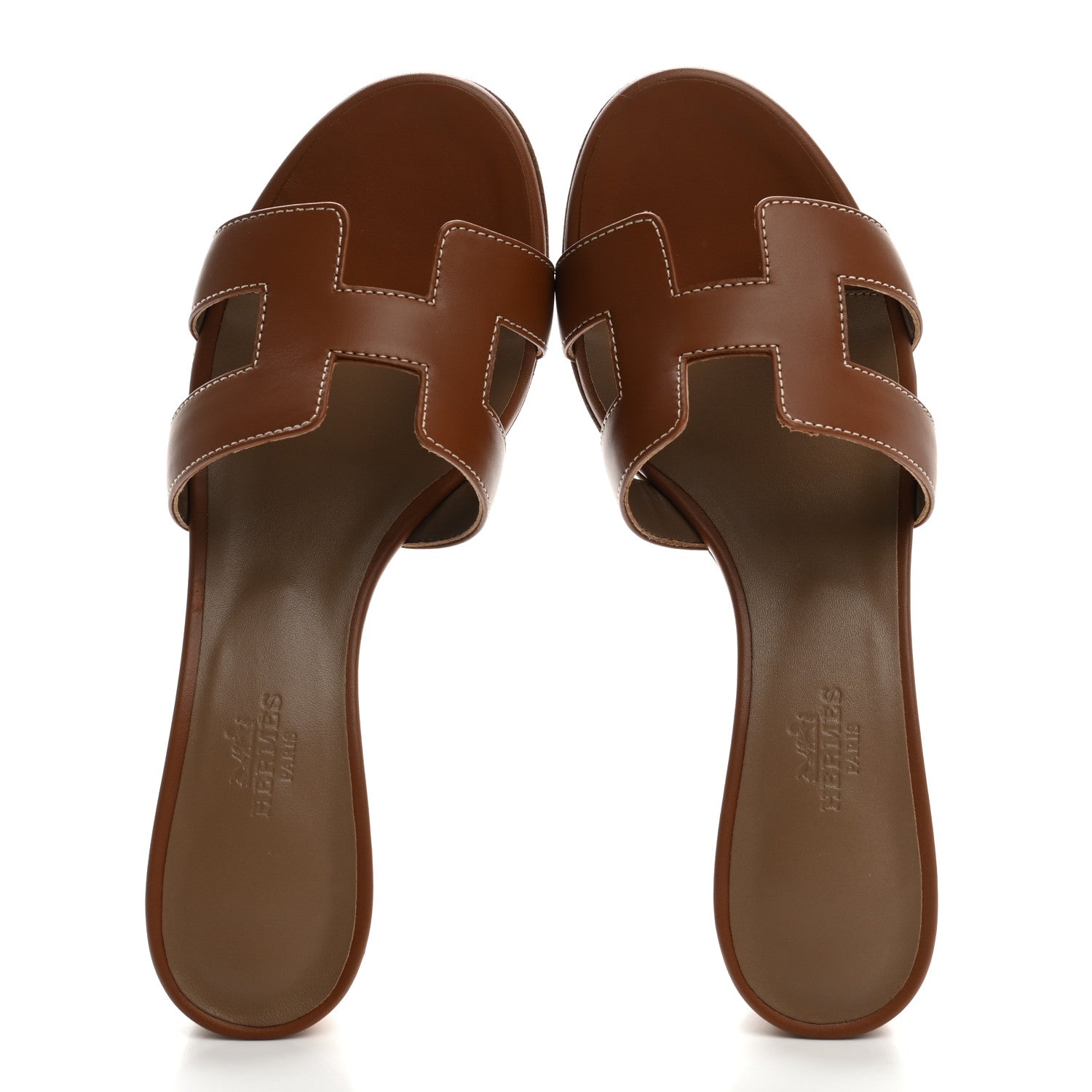 Calfskin Oasis Sandals 37 Gold