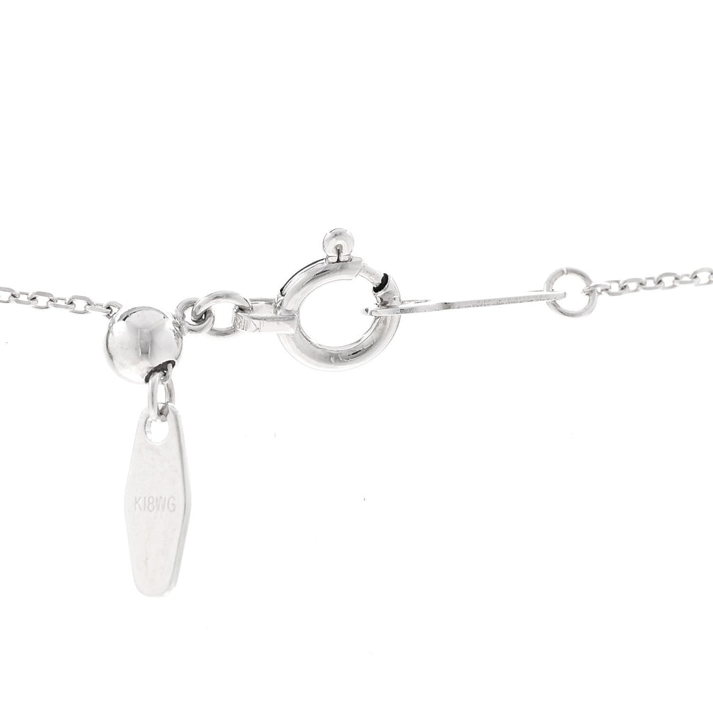 18K White Gold Diamond 1.00ctw Graduated Station Necklace