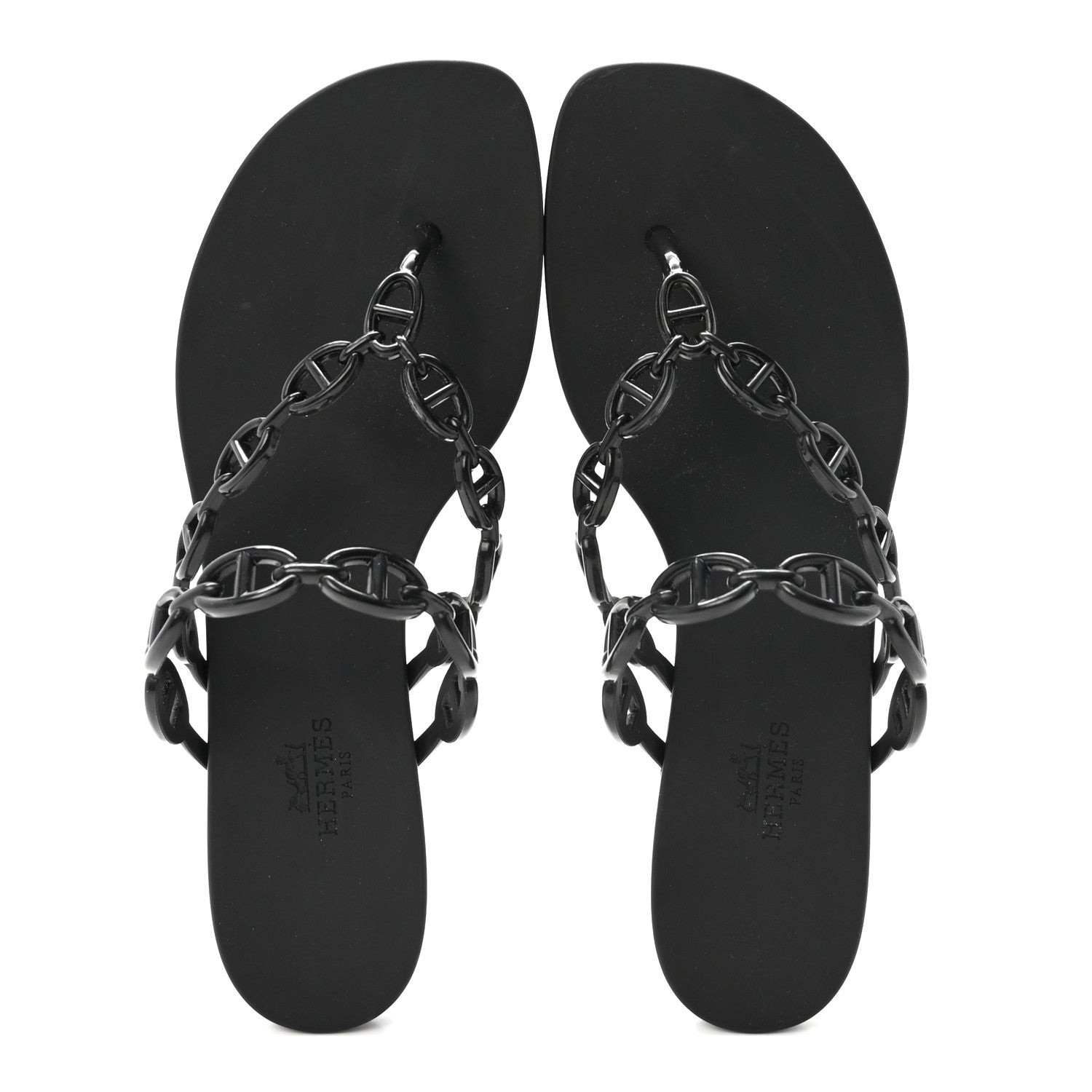 Rubber Chaine d'Ancre Island Sandals 38 Black