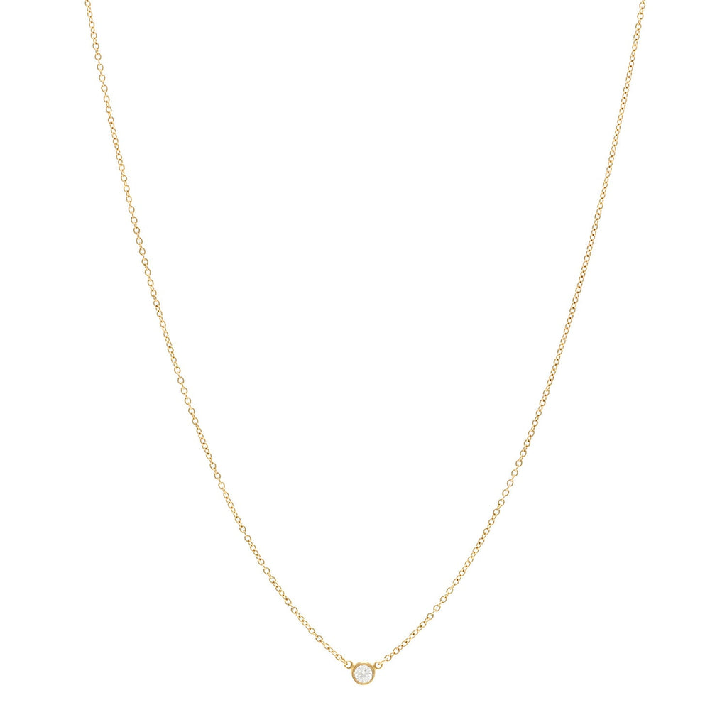 18K Yellow Gold Diamond .10ct Elsa Peretti Diamonds by the Yard Pendant Necklace