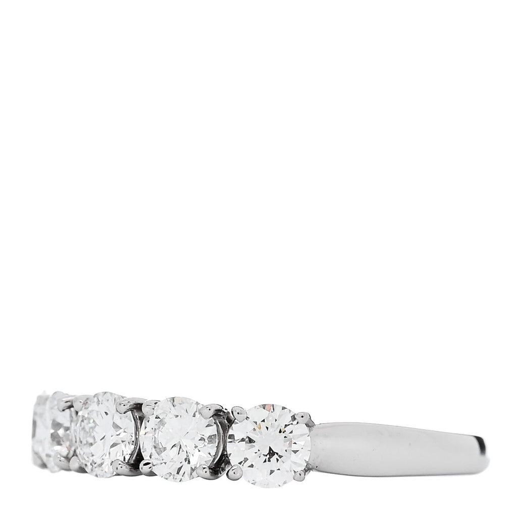 PARKER & WEST Platinum Diamond 1.04ct Half Eternity Band Ring 52 6