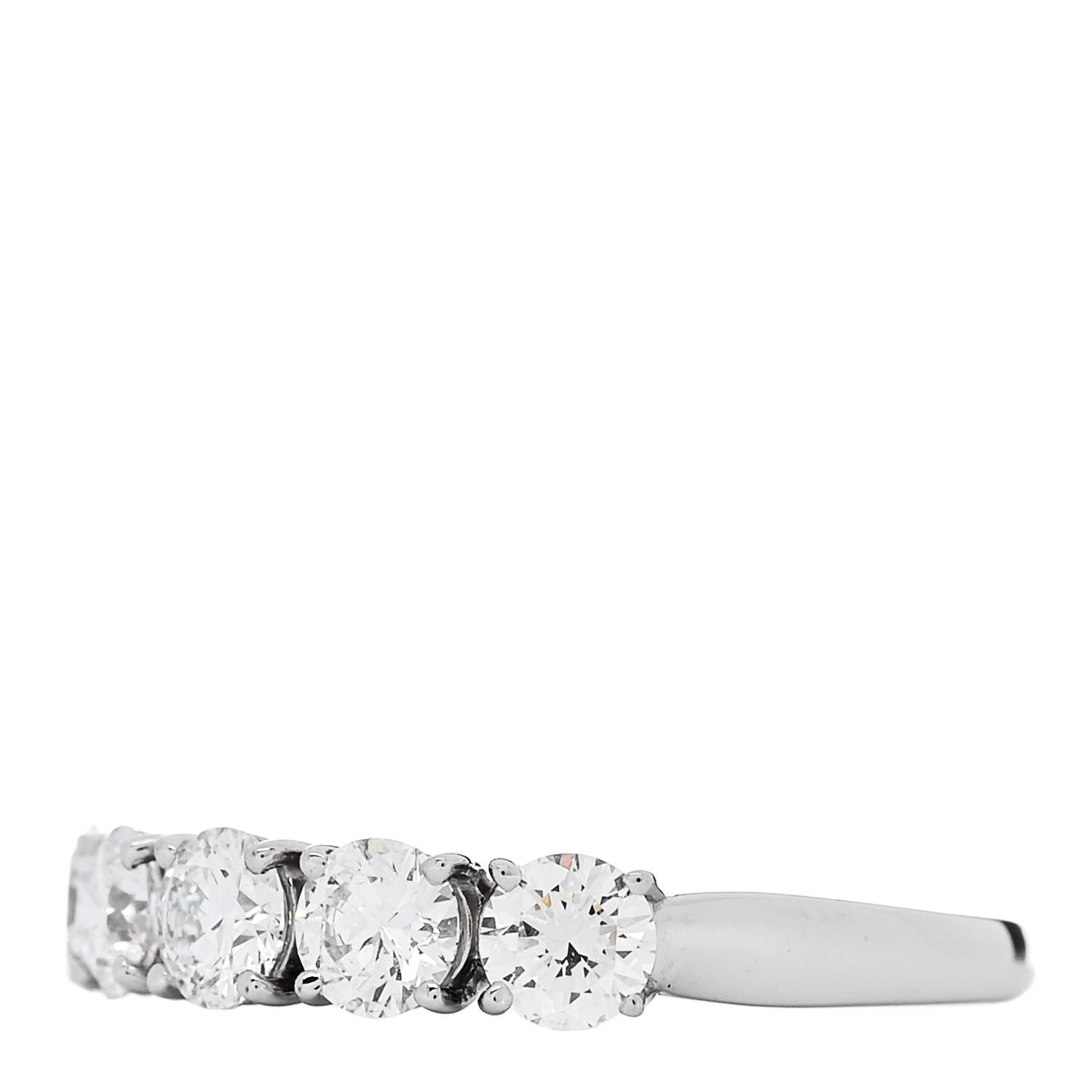 PARKER & WEST Platinum Diamond 1.04ct Half Eternity Band Ring 52 6