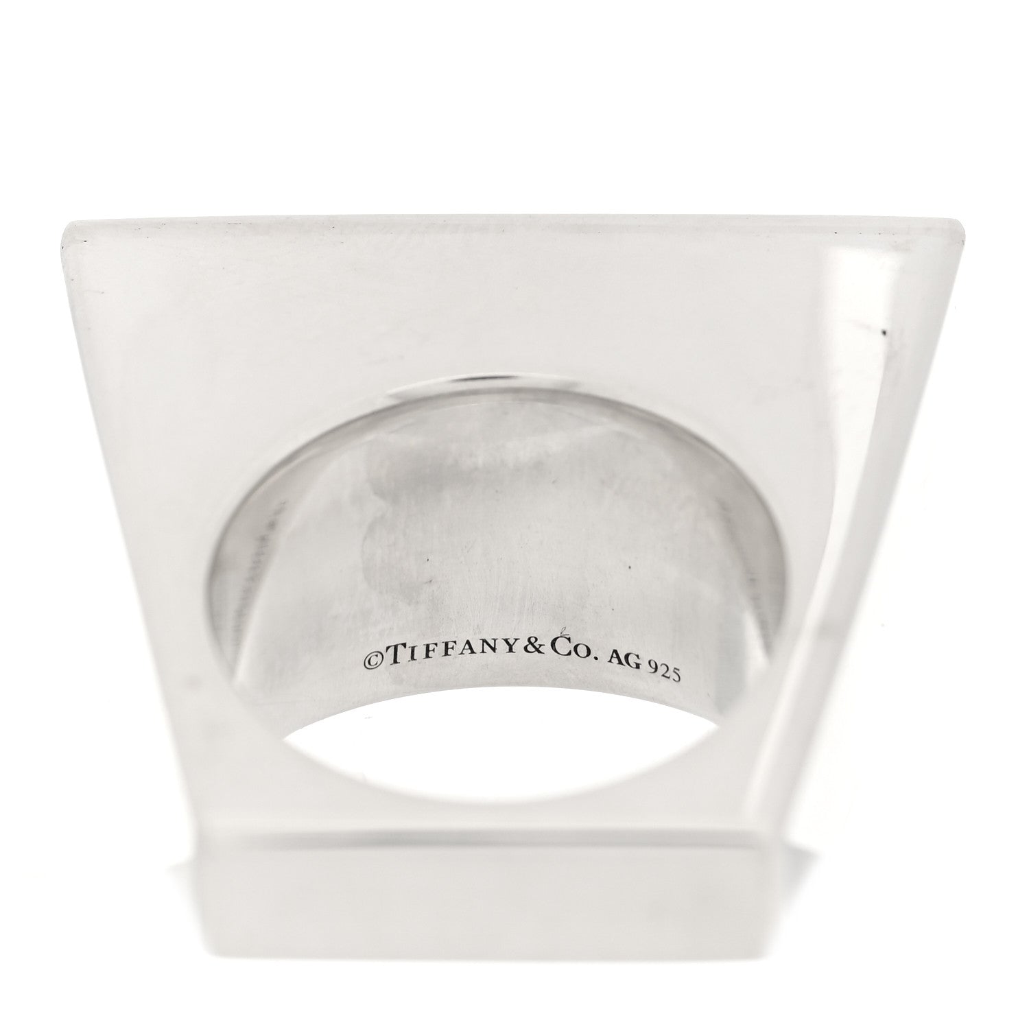 Sterling Silver Out of Retirement Rectangle Ring 53 6.25