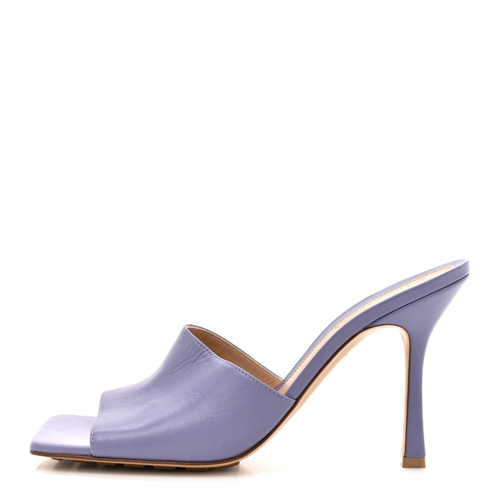 Lambskin Stretch Mule Sandals 41 Lavender
