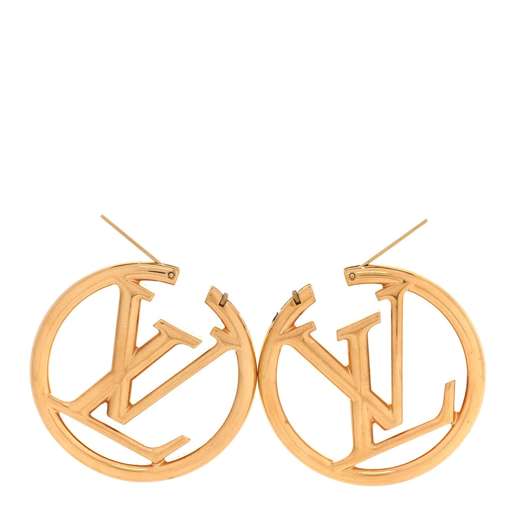 Metal Louise Hoop Earrings Gold