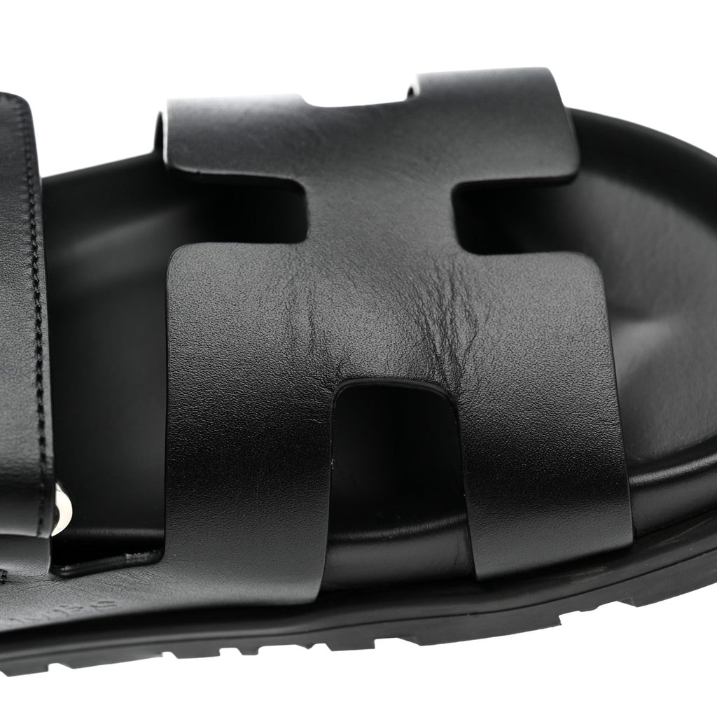 Calfskin Womens Chypre Sandals 35.5 Black