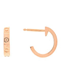 18K Pink Gold Small LOVE Hoop Earrings