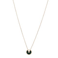 18K Pink Gold Diamond Malachite XS Amulette de Cartier Pendant Necklace
