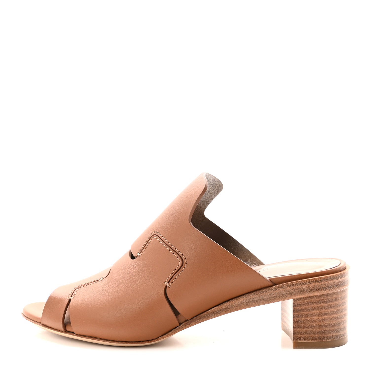 Calfskin Right Mules 36 Palissandre
