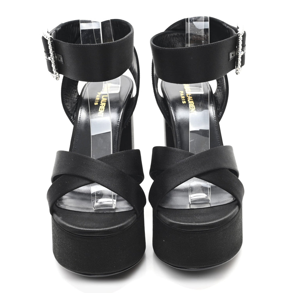 Raso Regale Bianca 85 Platform Sandals 39 Black
