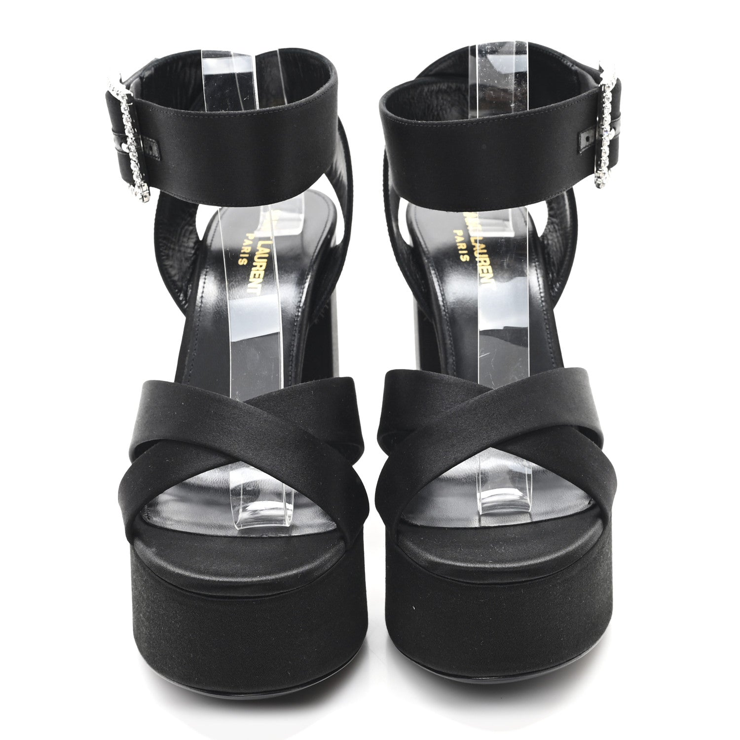 Raso Regale Bianca 85 Platform Sandals 39 Black