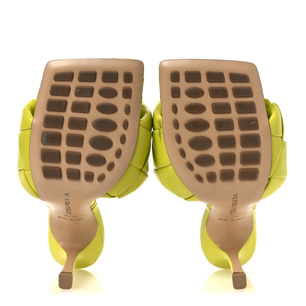 Nappa Maxi Intrecciato Lido 90mm Mule Sandals 36.5 Kiwi