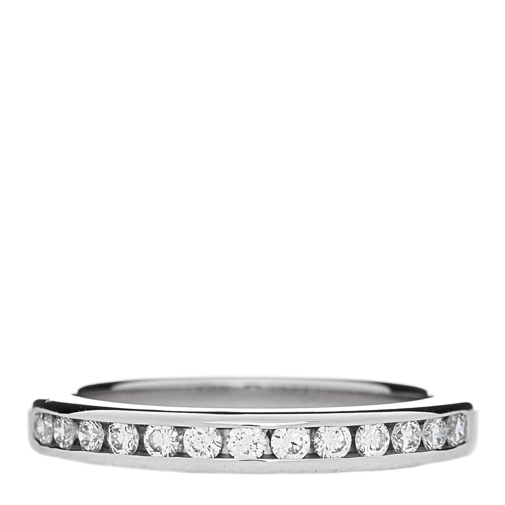 Platinum Diamond 2.5mm Half Circle Wedding Band Ring 48 4.5
