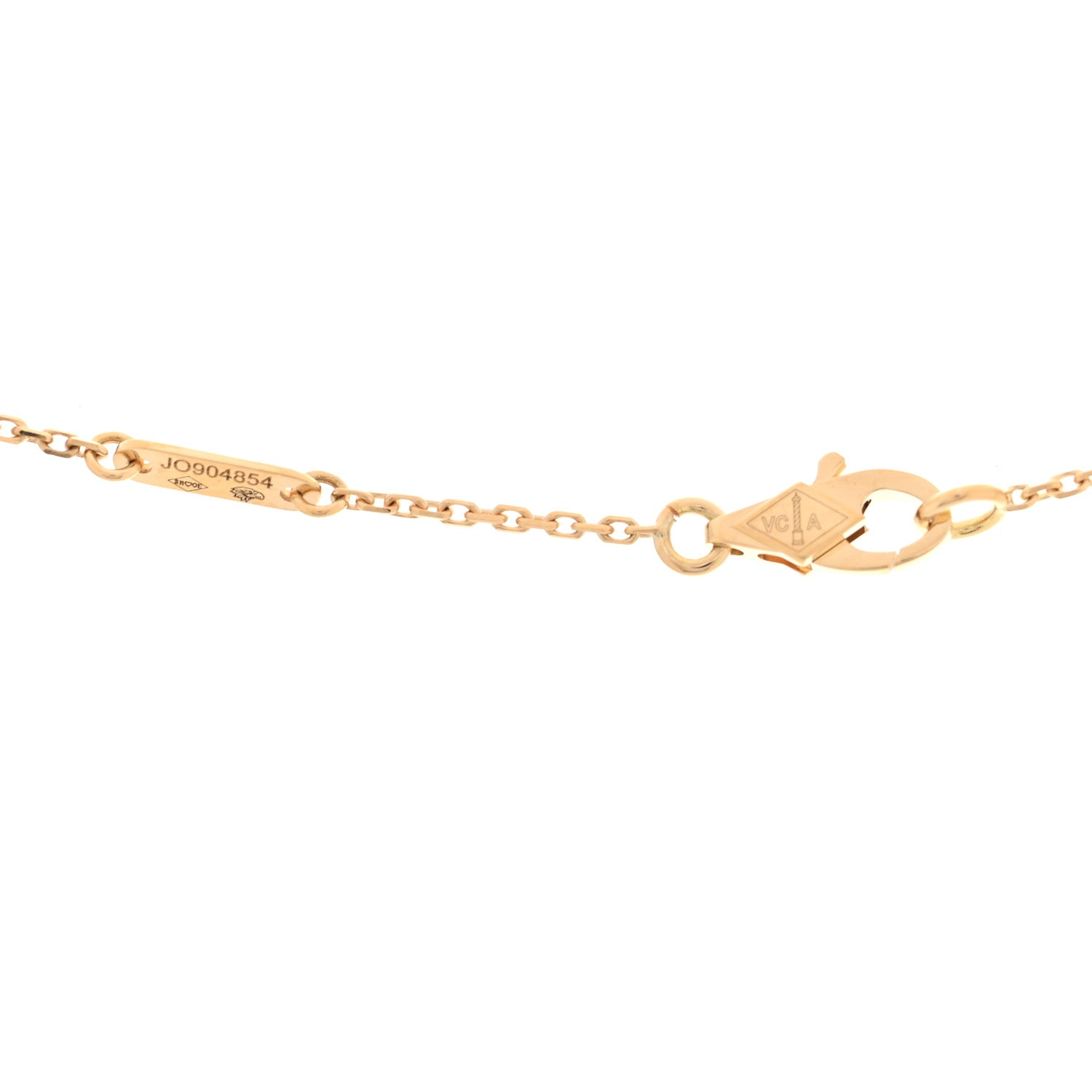 18K Yellow Gold Mother of Pearl Sweet Alhambra Pendant Necklace