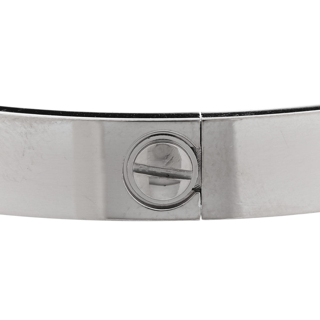 18K White Gold LOVE Bracelet 17