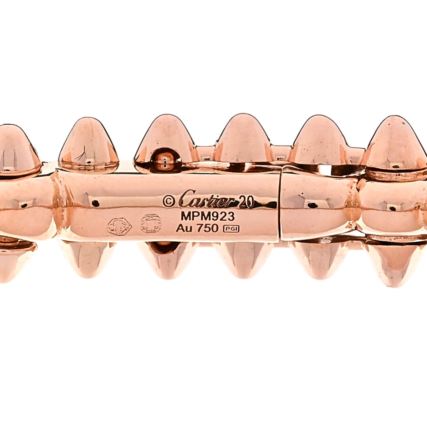 18K Pink Gold Small Clash De Cartier Bracelet 20