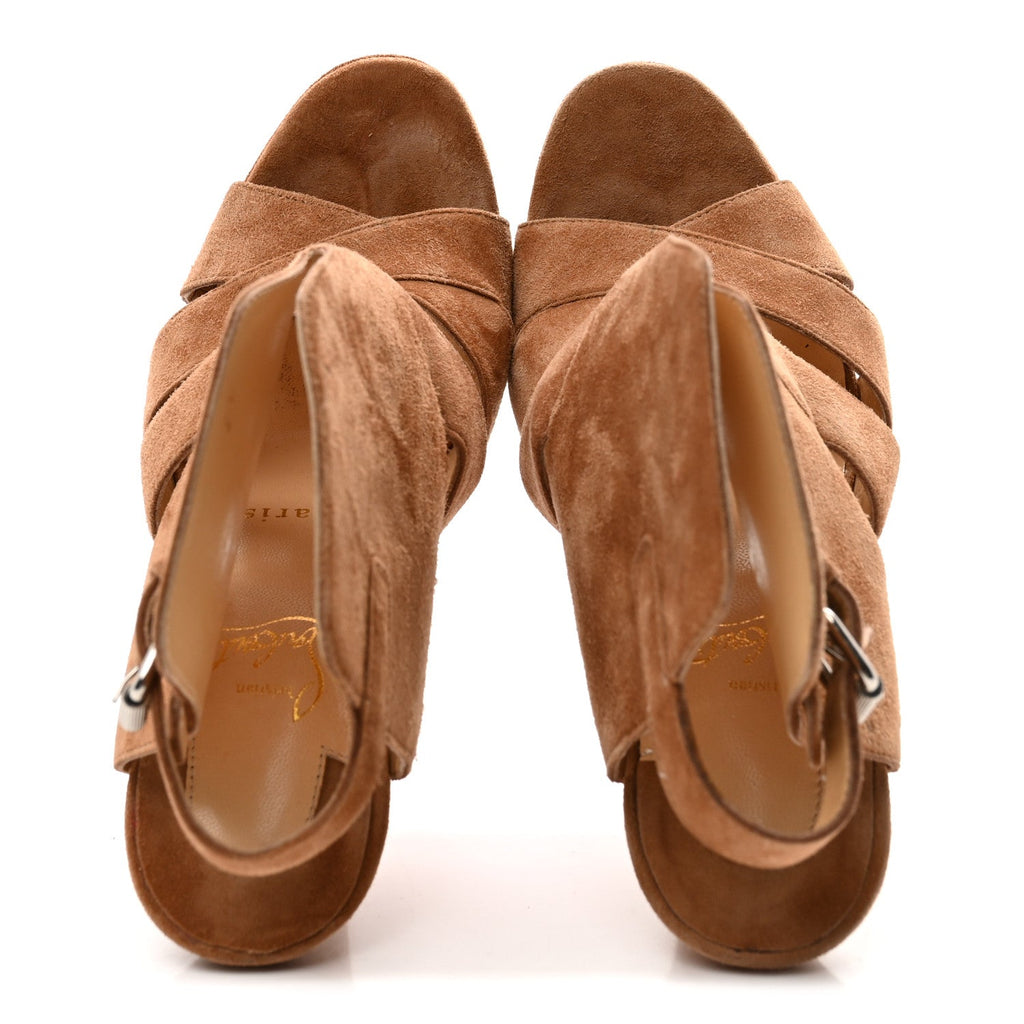 Suede Apron Lili 120 Pumps 36 Noisette