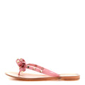 PVC Jelly Glitter Rockstud Bow Thong Sandals 39 Pink