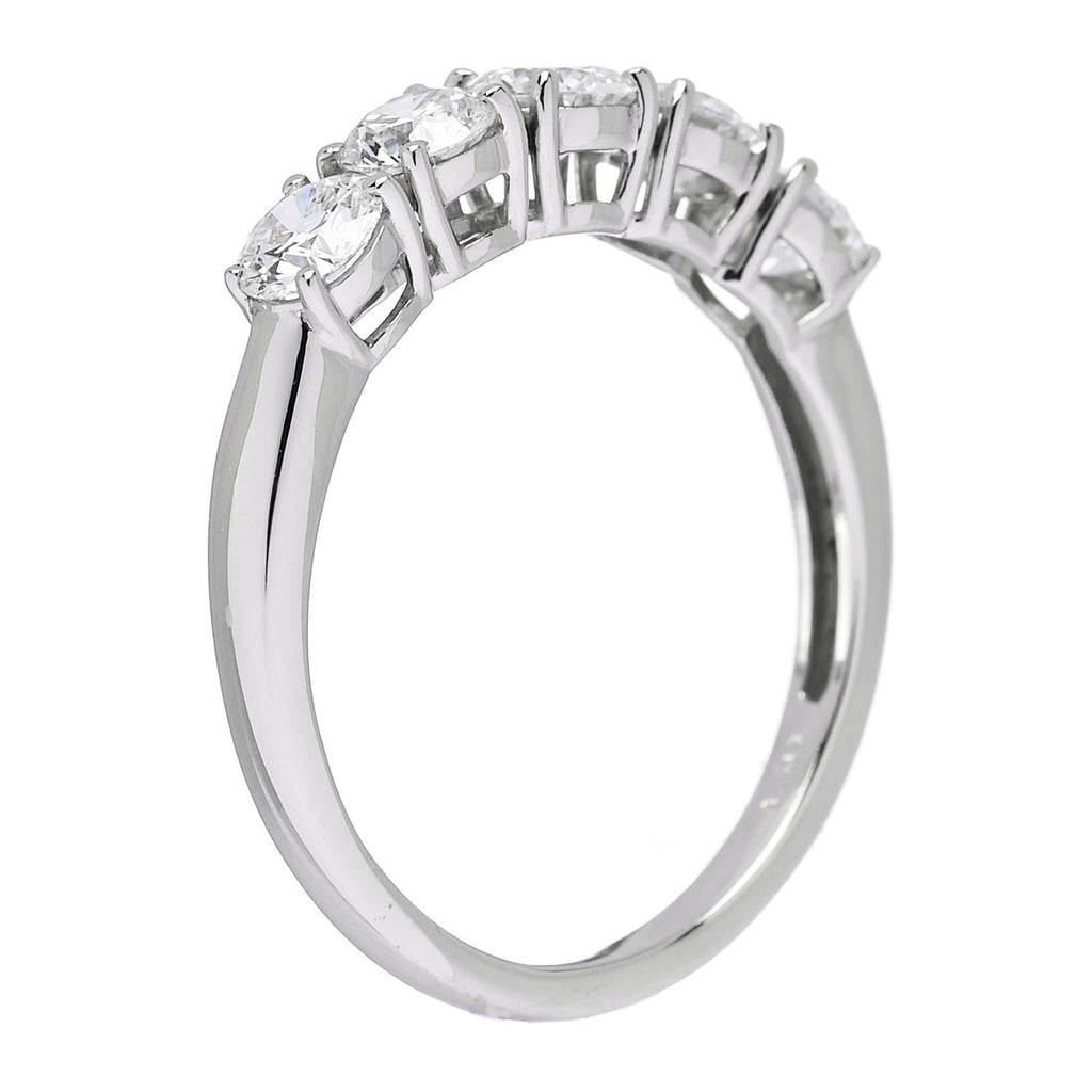 PARKER & WEST Platinum Diamond 1.04ct Half Eternity Band Ring 52 6