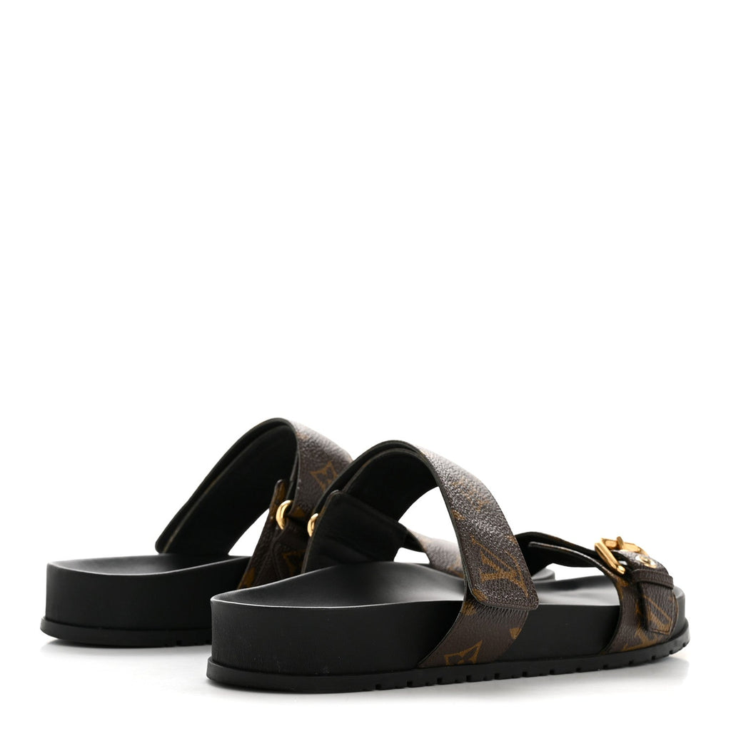 Monogram Bom Dia Mule Sandals 39 Black