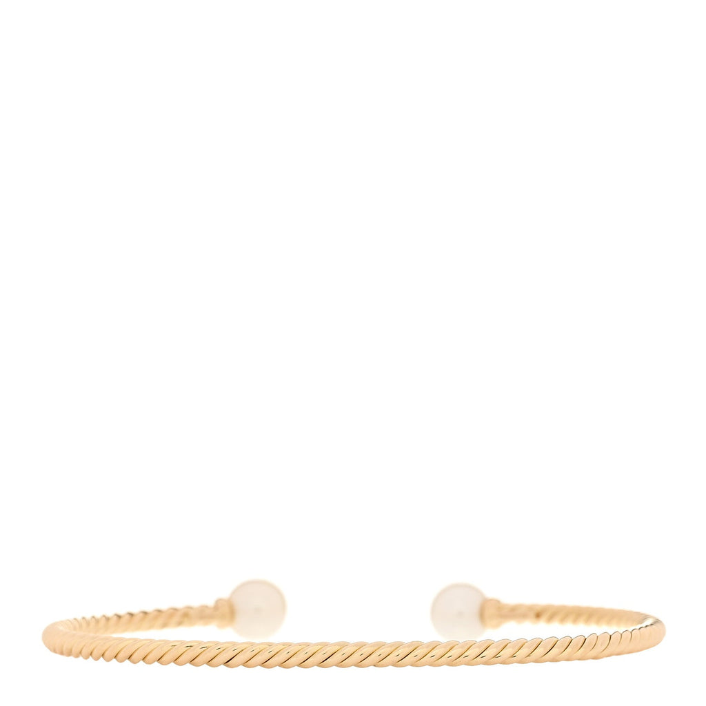 18K Yellow Gold Cultured Pearl 2.6mm Solari Cablespira Bracelet