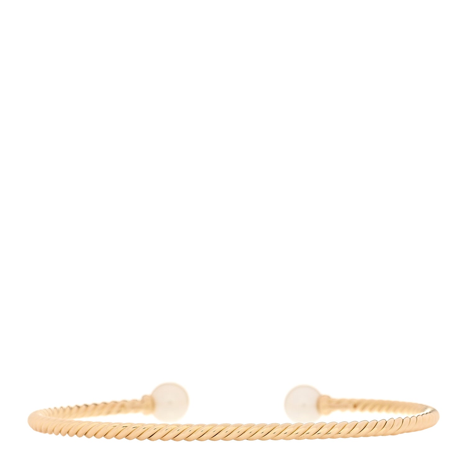 18K Yellow Gold Cultured Pearl 2.6mm Solari Cablespira Bracelet
