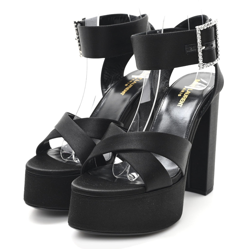 Raso Regale Bianca 85 Platform Sandals 39 Black