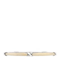 Sterling Silver Enamel Signature X Bangle Bracelet White