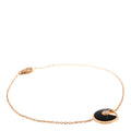 18K Pink Gold Diamond Black Onyx Amulette de Cartier Bracelet