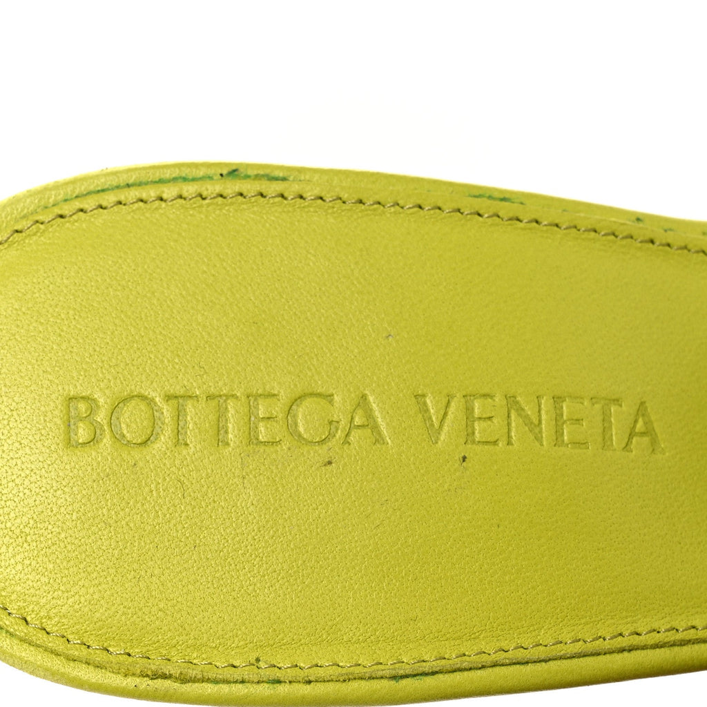 Nappa Maxi Intrecciato Lido 90mm Mule Sandals 36.5 Kiwi