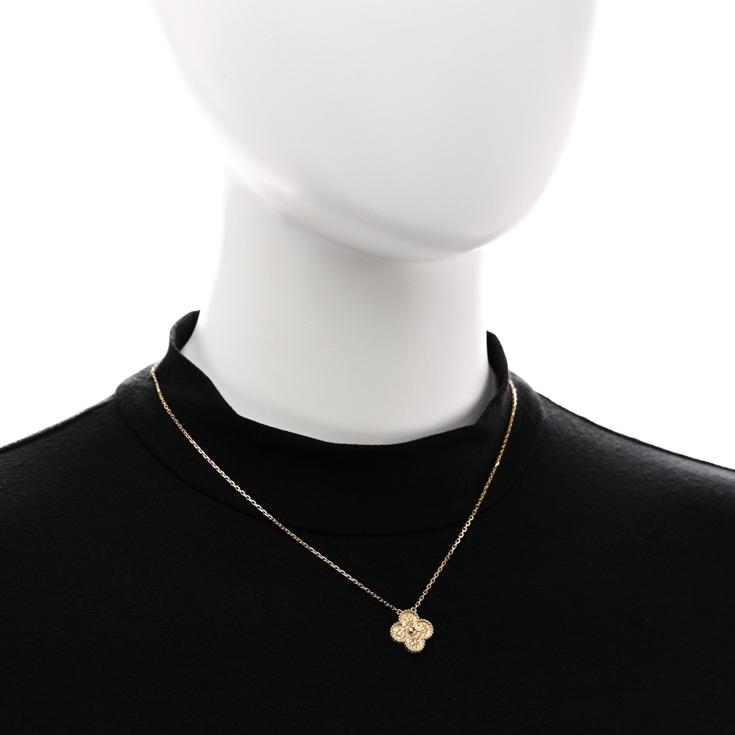 18K Yellow Gold Vintage Alhambra Pendant Necklace