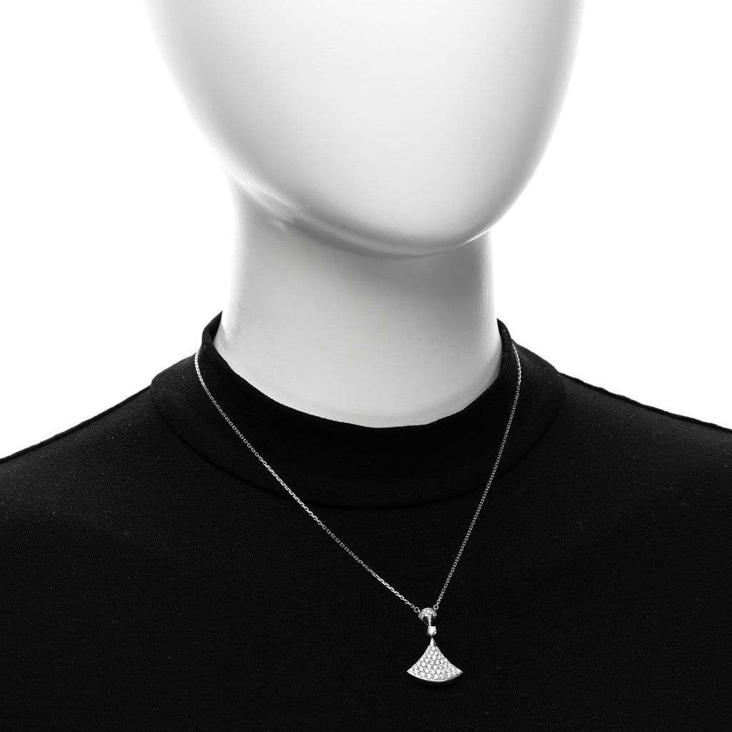 18K White Gold Diamond Large Divas' Dream Pave Necklace