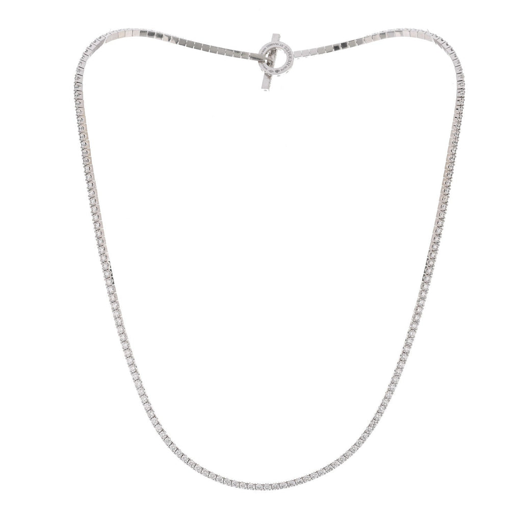 18K White Gold Diamond Finesse Link Necklace