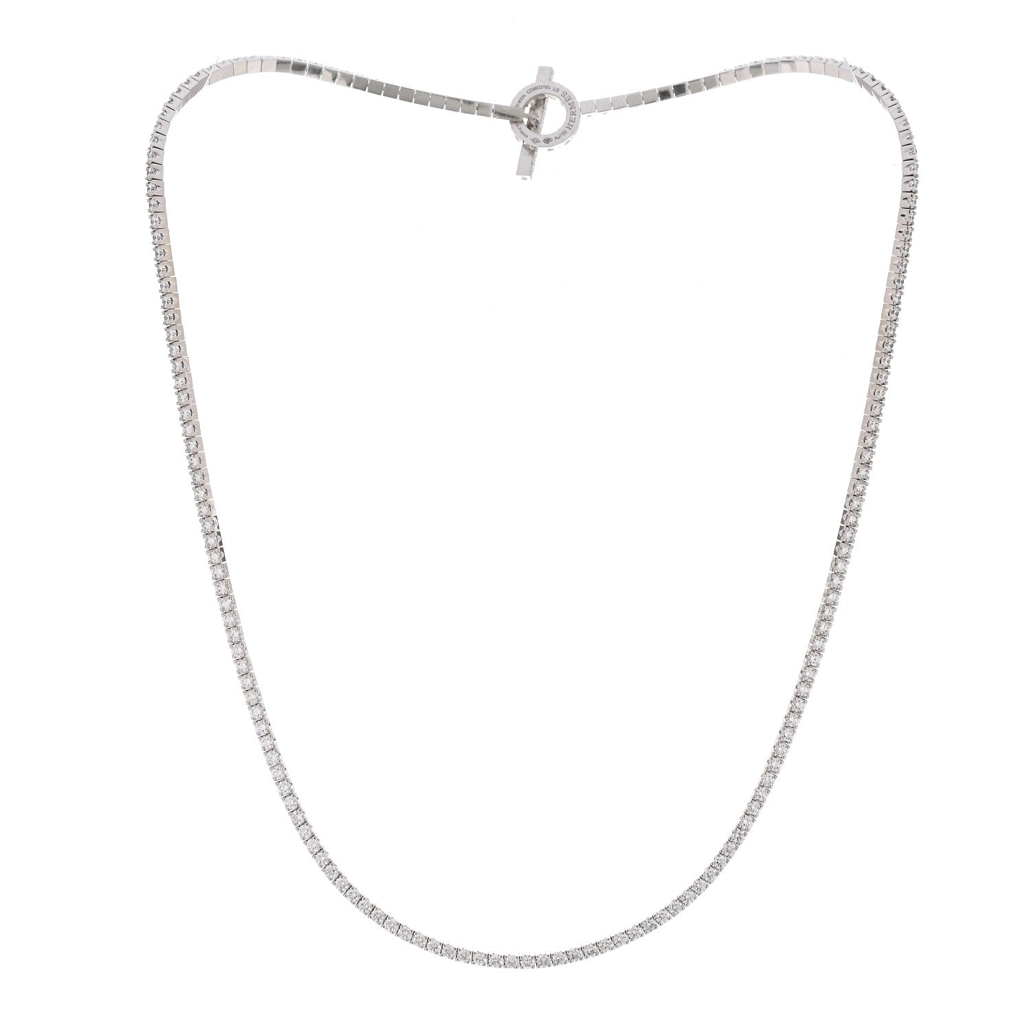 18K White Gold Diamond Finesse Link Necklace