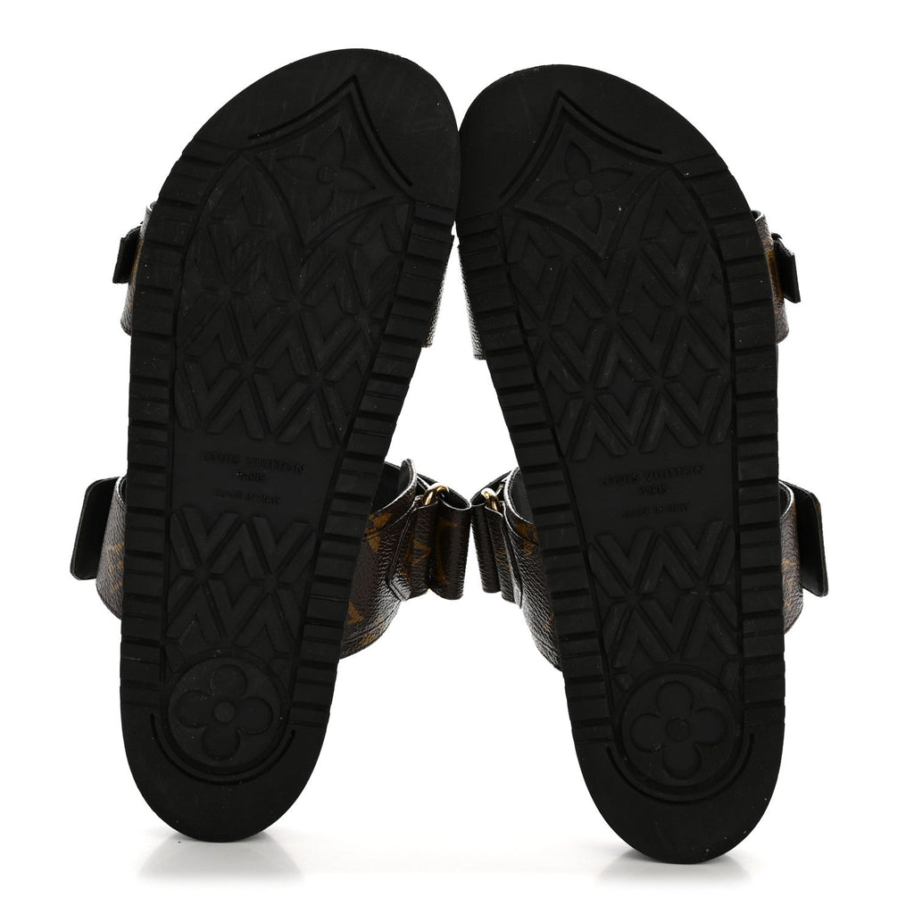 Monogram Bom Dia Mule Sandals 39 Black