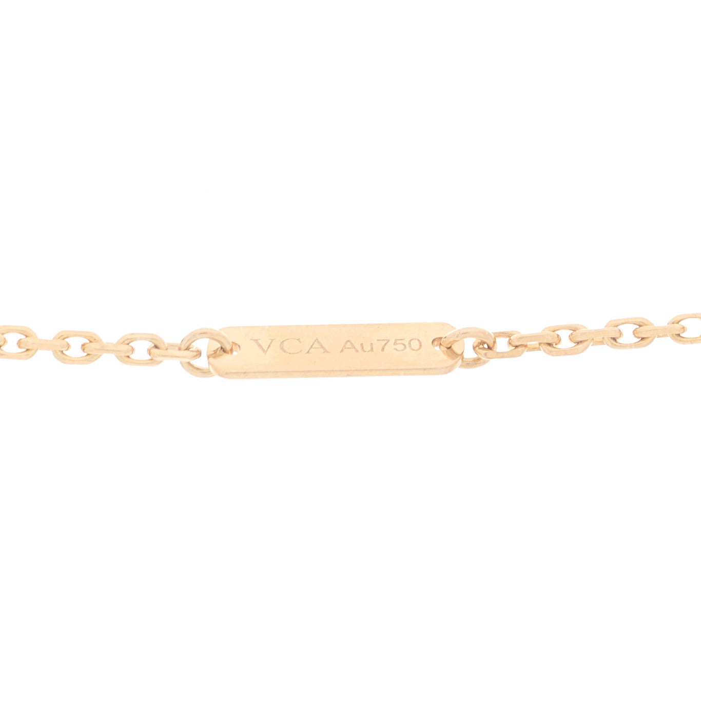 18K Rose Gold Diamond Vintage Alhambra Pendant Necklace