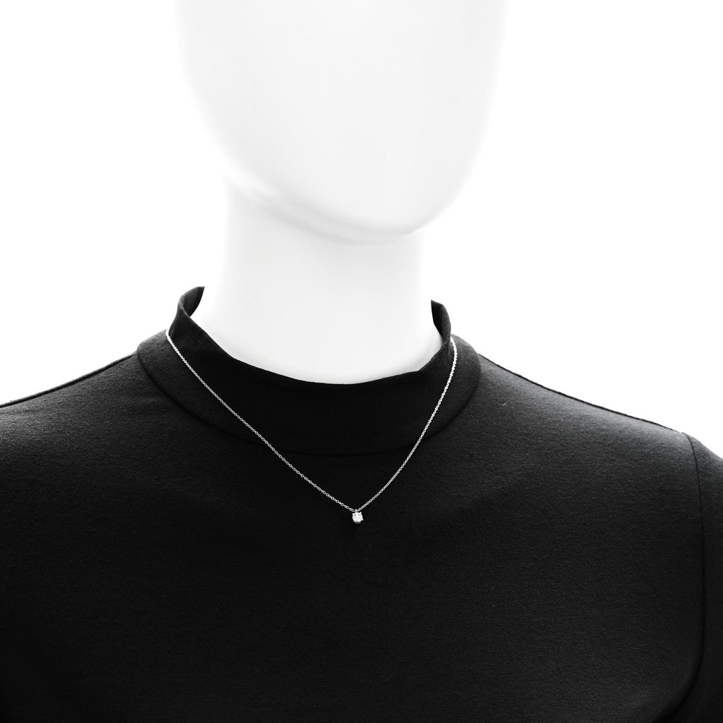 Platinum Diamond .27ct Solitaire Pendant Necklace