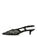 Tela Retino Kid Scamosciato Crystal GG Monogram Square G 35mm Slingback Pumps 39 Black