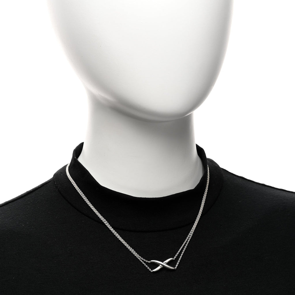Sterling Silver Paloma Picasso Double Chain X Pendant Necklace