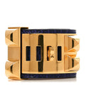 Shiny Alligator Collier De Chien CDC Bracelet T1 Bleu Encre