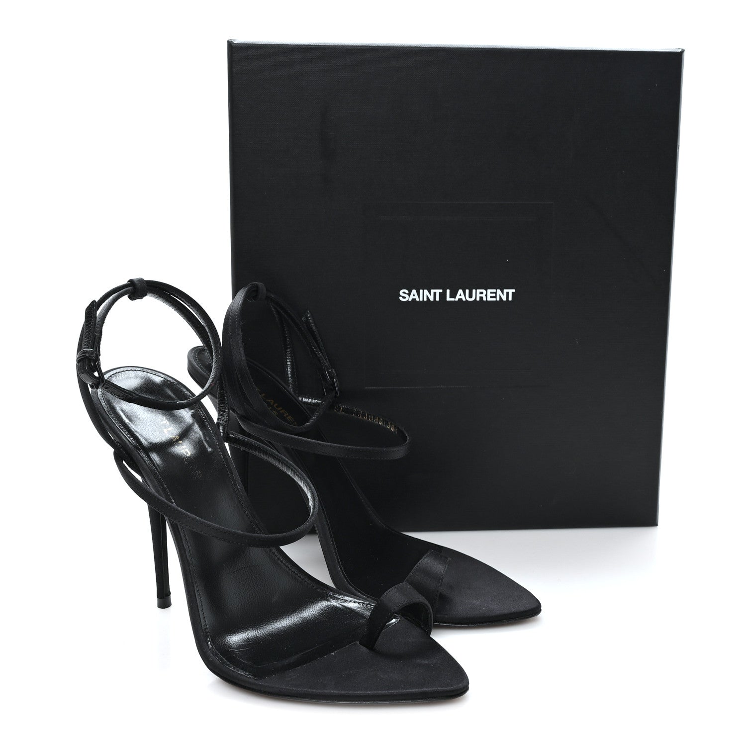Crepe Satin Dive 110 Mule Sandals 38 Black