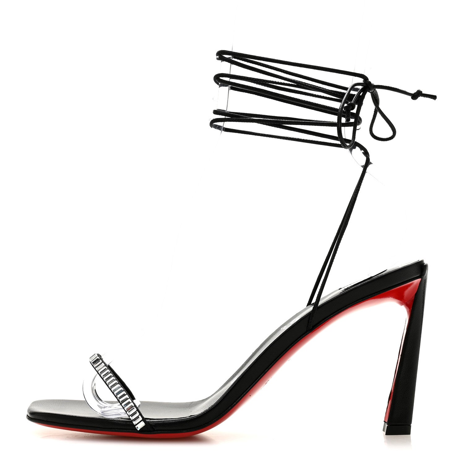 Kid Suede Condora Lacestrass 85 Sandals 37.5 Black