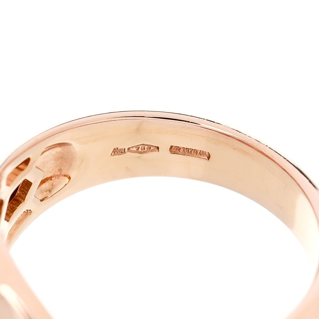 18K Rose Gold Diamond Rubellite Serpenti Seduttori Ring 55 7.25