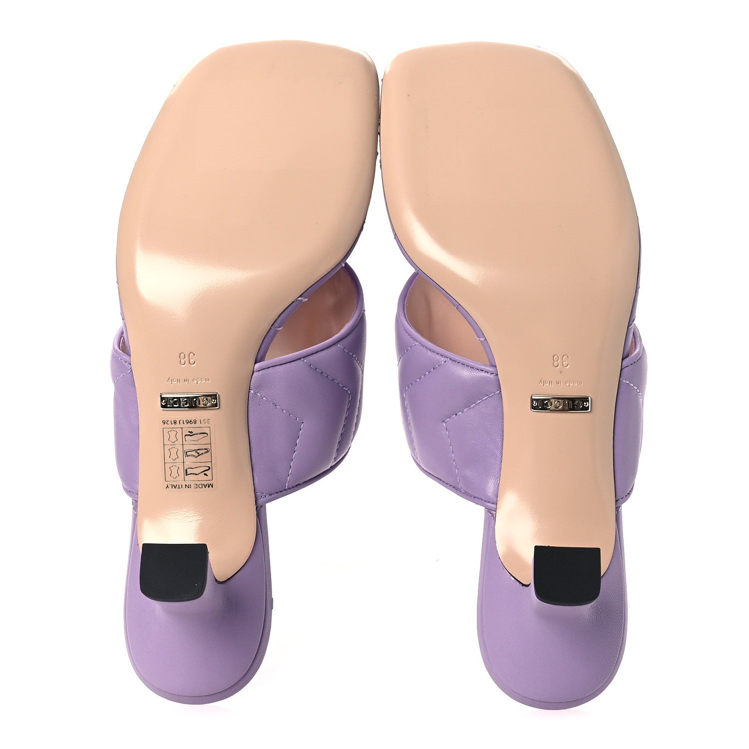 Nappa Charlotte GG Marmont 55mm Thong Sandals 38 Pale Lavander