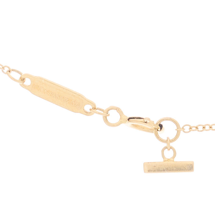 18K Yellow Gold Diamond Mini T Smile Pendant Necklace