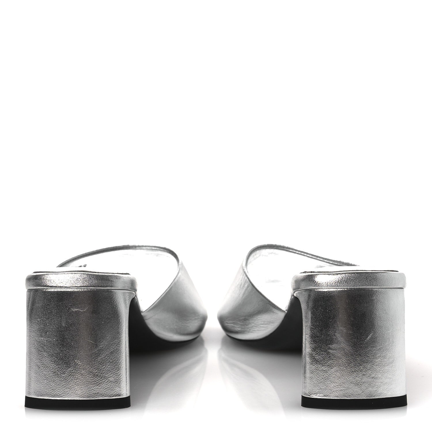 Metallic Sheepskin Duty Free 70mm Sandals 39 Silver