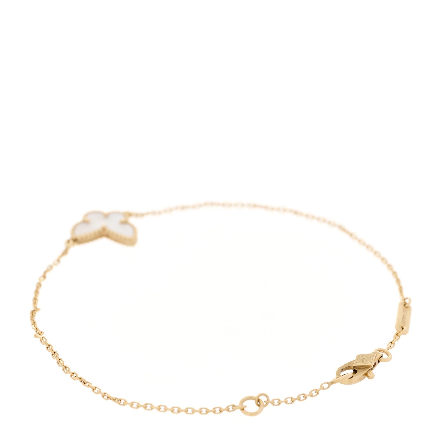 18K Yellow Gold Mother of Pearl Sweet Alhambra Butterfly Bracelet