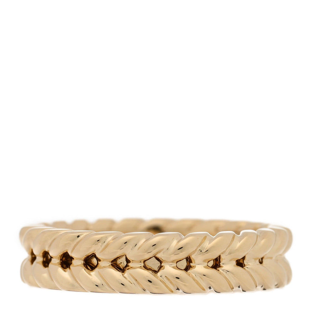 18K Yellow Gold Braided Band Ring 50 5.5